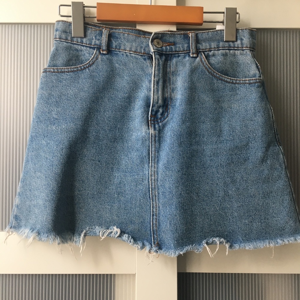Denim mini skirt